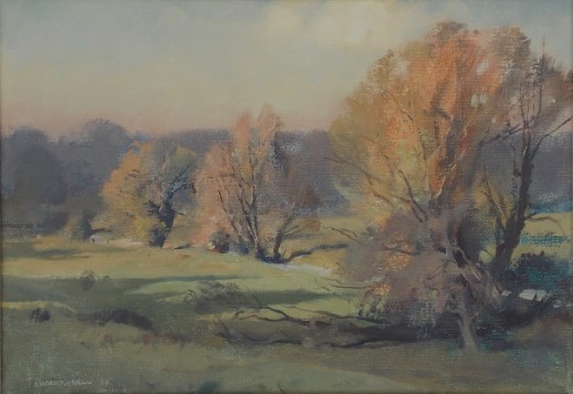 Trevor Chamberlain (b.1933) ROI, RSMA ''Autumn Afternoon'' 1988
